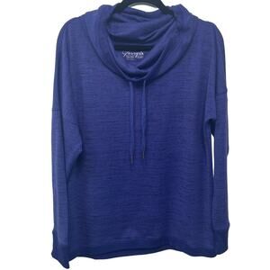 Gerry Long Sleeve Funnel Neck Sweatshirt Pullover Heather Purple Gorp Womens XL